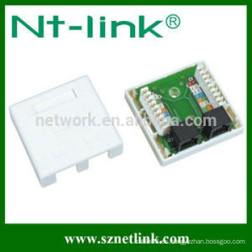 Conectores de fibra Netlink CAT.5E RJ45 de doble puerto